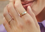 Diamond 14K or 18K Gold Signet Ring