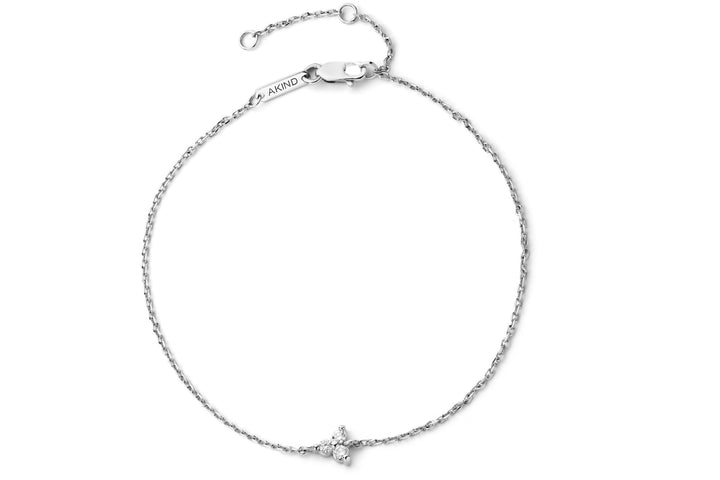 Diamond Trinity 14K Whitegold Bracelet