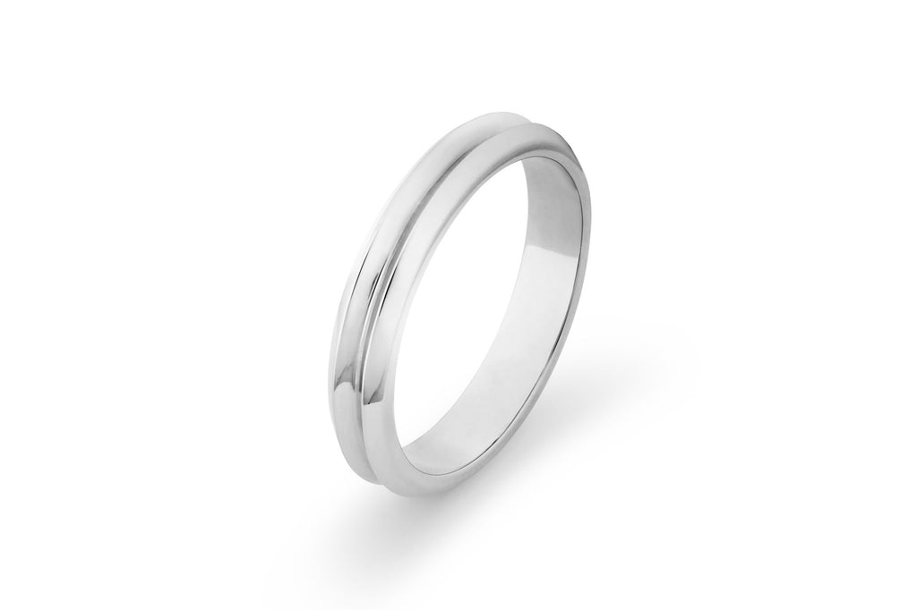 Double Knife Edge 14K Whitegold Ring