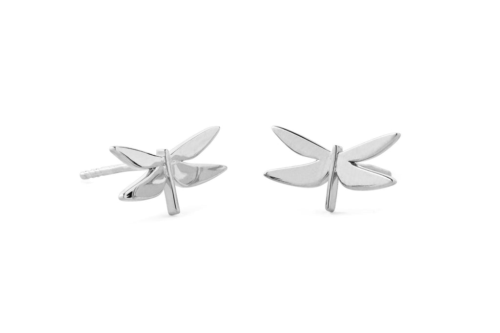 Dragonfly 14K White Gold Earrings