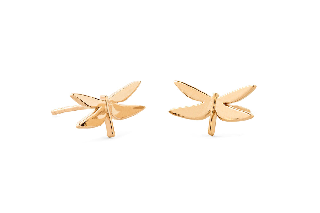 Dragonfly 14K Gold Earrings