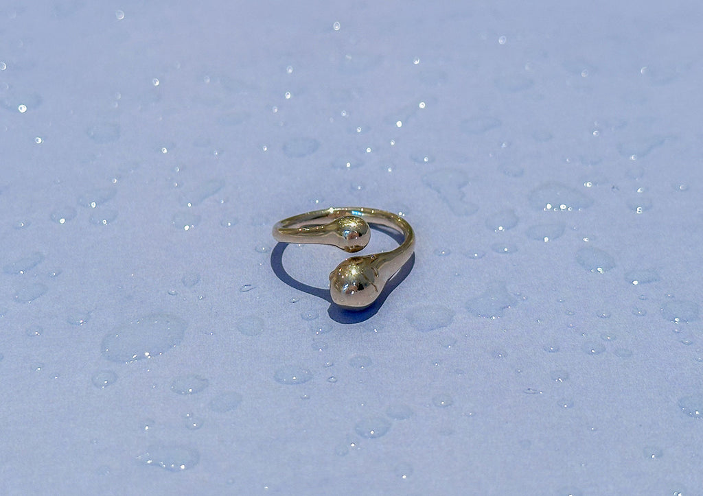 Drop 14K Gold Ring