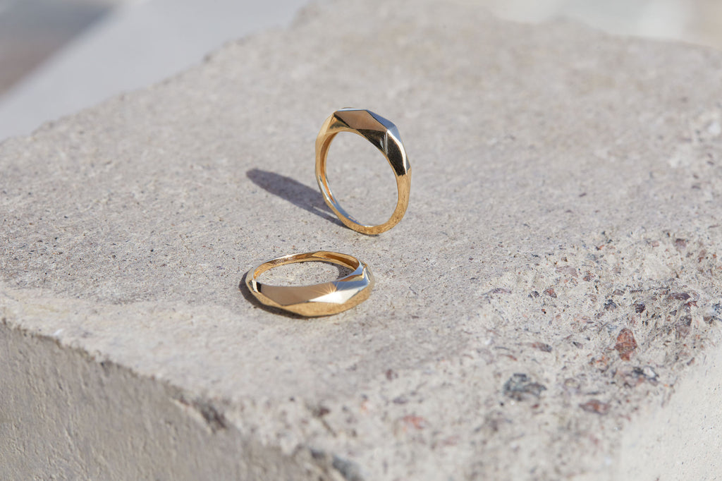 Edgy Dome 14K Guld Ring