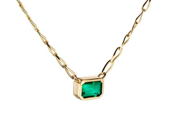 Emerald 14K Gold Necklace