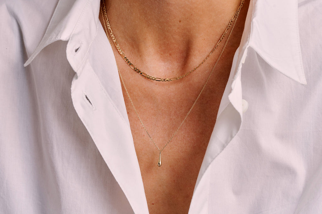 Figaro Chain 14K Gold Necklace