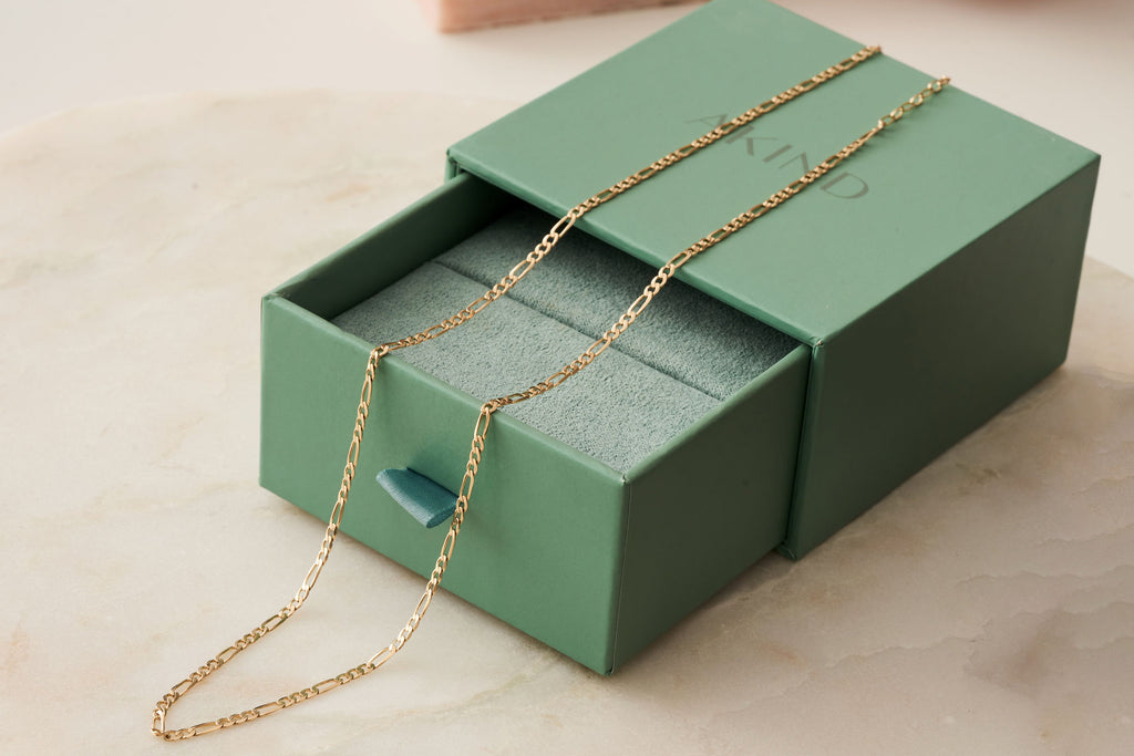 Figaro Chain 14K Gold Necklace
