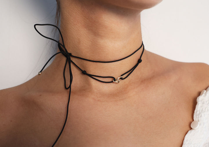 Gold Knot 14K Gold Cord Necklace