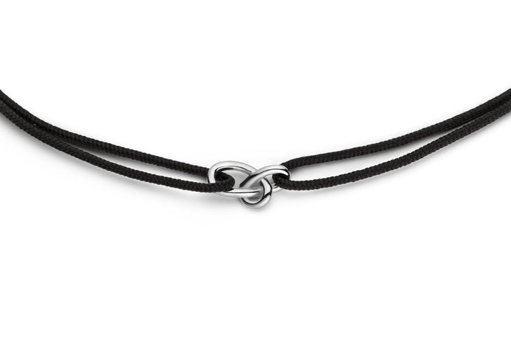 Gold Knot 14K Whitegold Cord Necklace