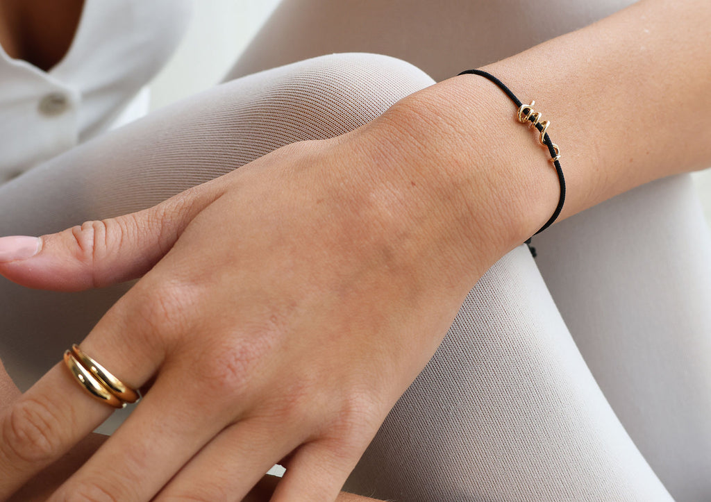 Gold Spiral 14K Gold Cord Bracelet