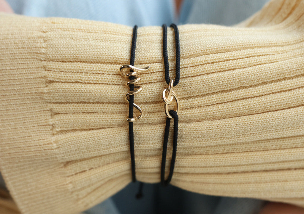 Gold Spiral 14K Gold Cord Bracelet