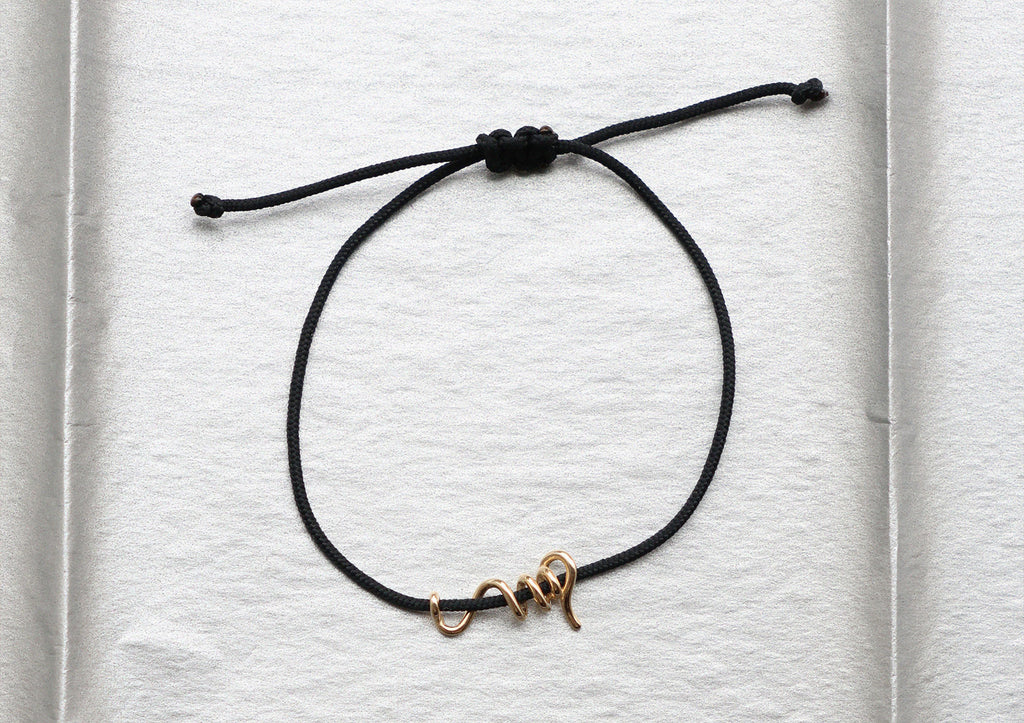 Gold Spiral 14K Gold Cord Bracelet