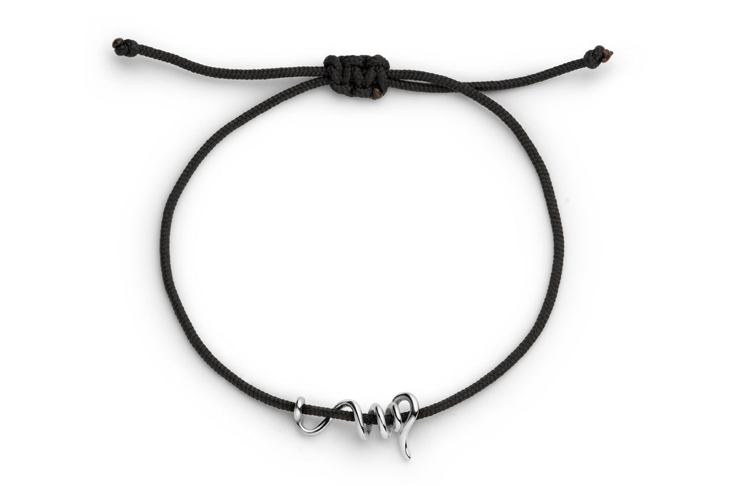 Gold Spiral 14K Whitegold Cord Bracelet