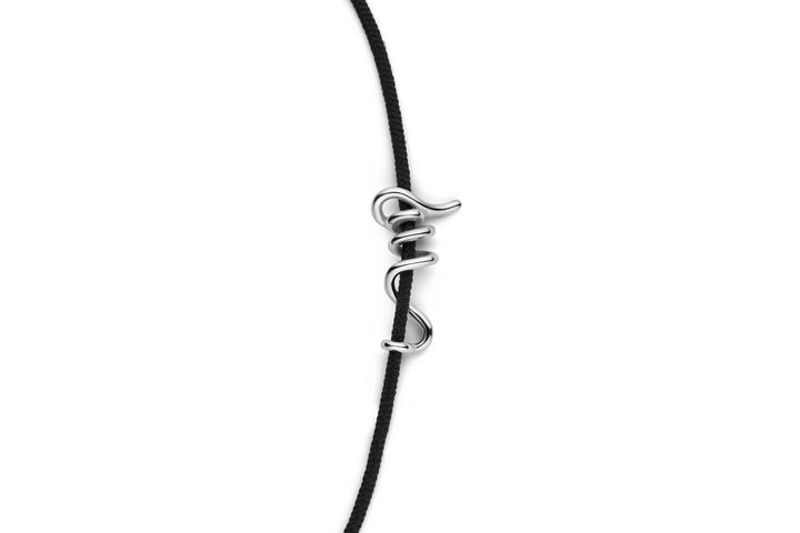 Gold Spiral 14K Whitegold Cord Bracelet