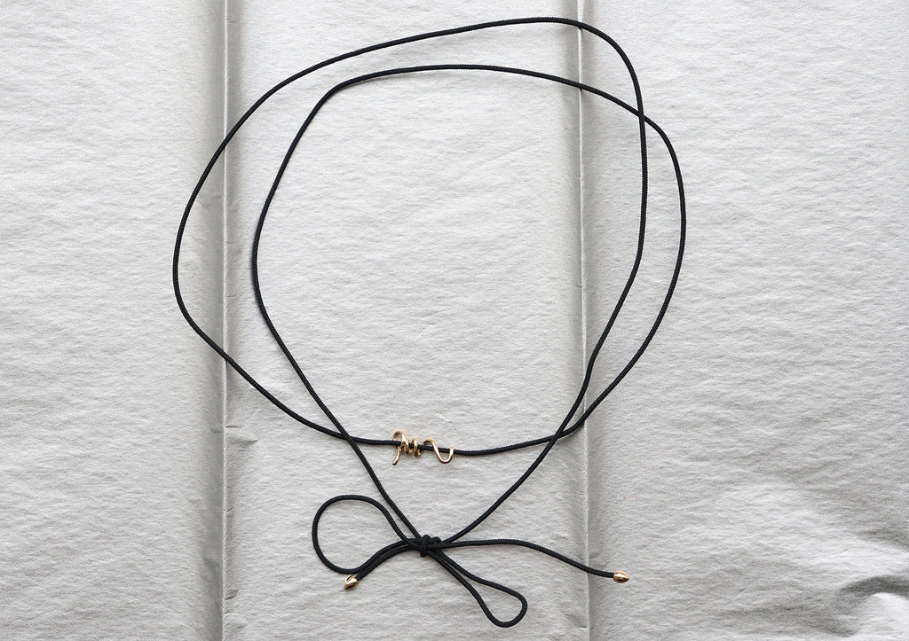 Gold Spiral Cord 14K Gold Cord Necklace