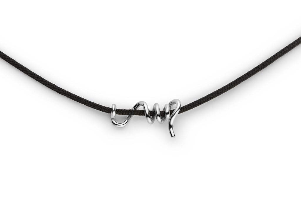 Gold Spiral 14K Hvidguld Snor Halskæde