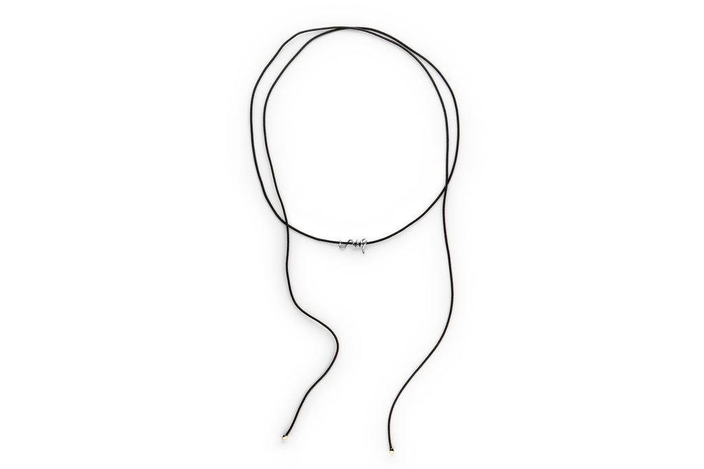 Gold Spiral 14K Hvidguld Snor Halskæde