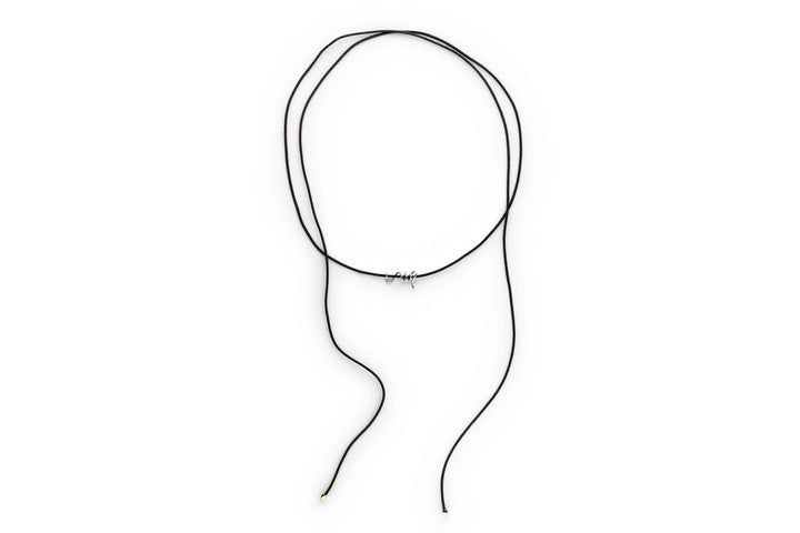 Gold Spiral Cord 14K Whitegold Cord Necklace