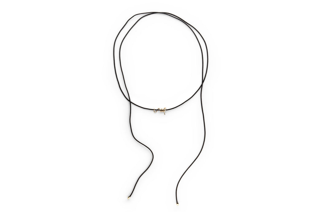 Gold Spiral Cord 14K Gold Cord Necklace