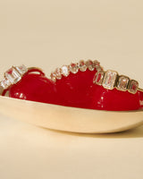Oval Slebet Halv Alliance 14 eller 18 karat Hvidguld Ring m. Lab-Grown Diamanter