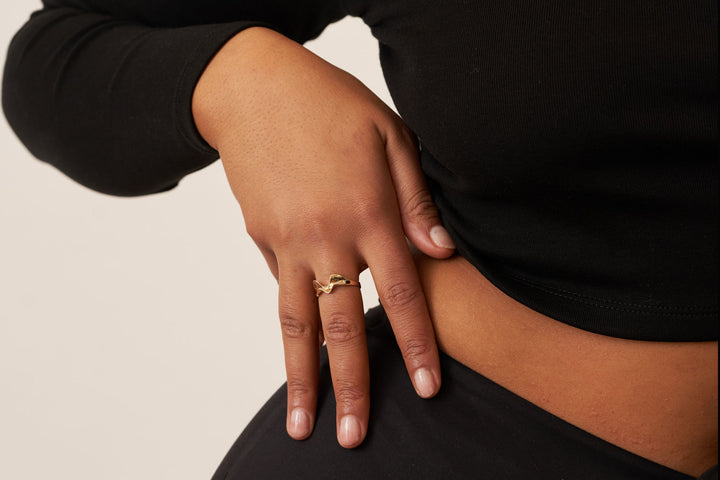 Organic Statement 14K Gold Ring