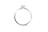 Oval Cut 14 or 18K Whitegold Ring w. 0.5ct Lab-Grown Diamond