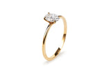 Oval Cut 14 or 18K Gold Ring w. 0.5ct Lab-Grown Diamond