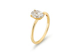 Oval Cut 14 or 18K Gold Ring w. 1.0 ct Lab-Grown Diamond