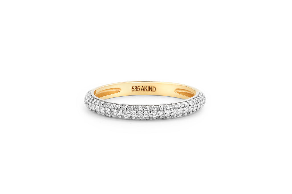 Pavè Alliance 14K or 18K Gold Ring