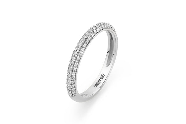 Pavè Alliance 14K or 18K Whitegold Ring