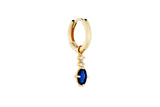 Sapphire Hoop Charm 14K Gold Earring-pendant