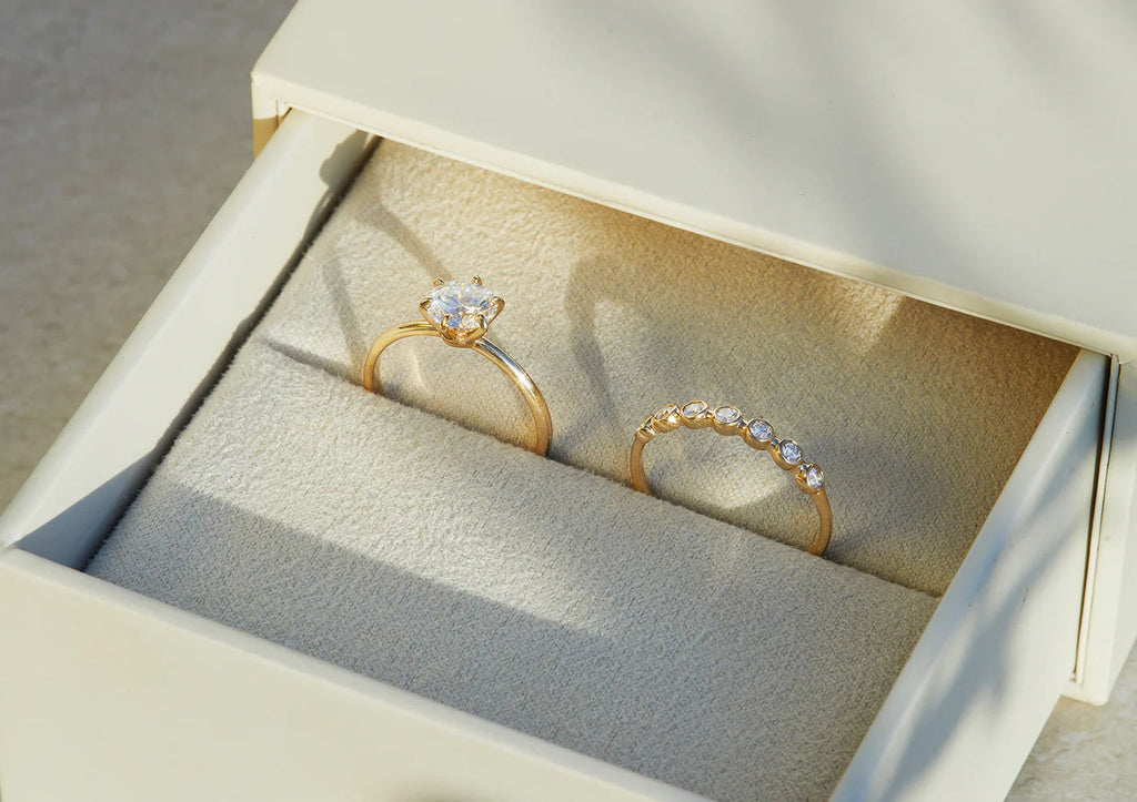 Six Prong 14K or 18K Gold Ring w. 1.0ct Lab-Grown Diamond