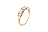 Baguette 14K or 18K Gold Ring w. Lab-Grown Diamonds