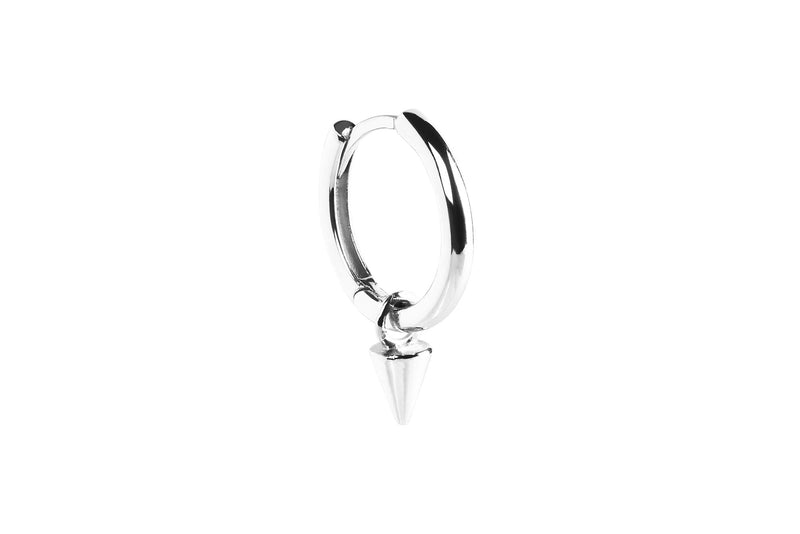Spike 14K Whitegold Hoop Charm