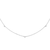 Station Diamond 14K Whitegold Necklace