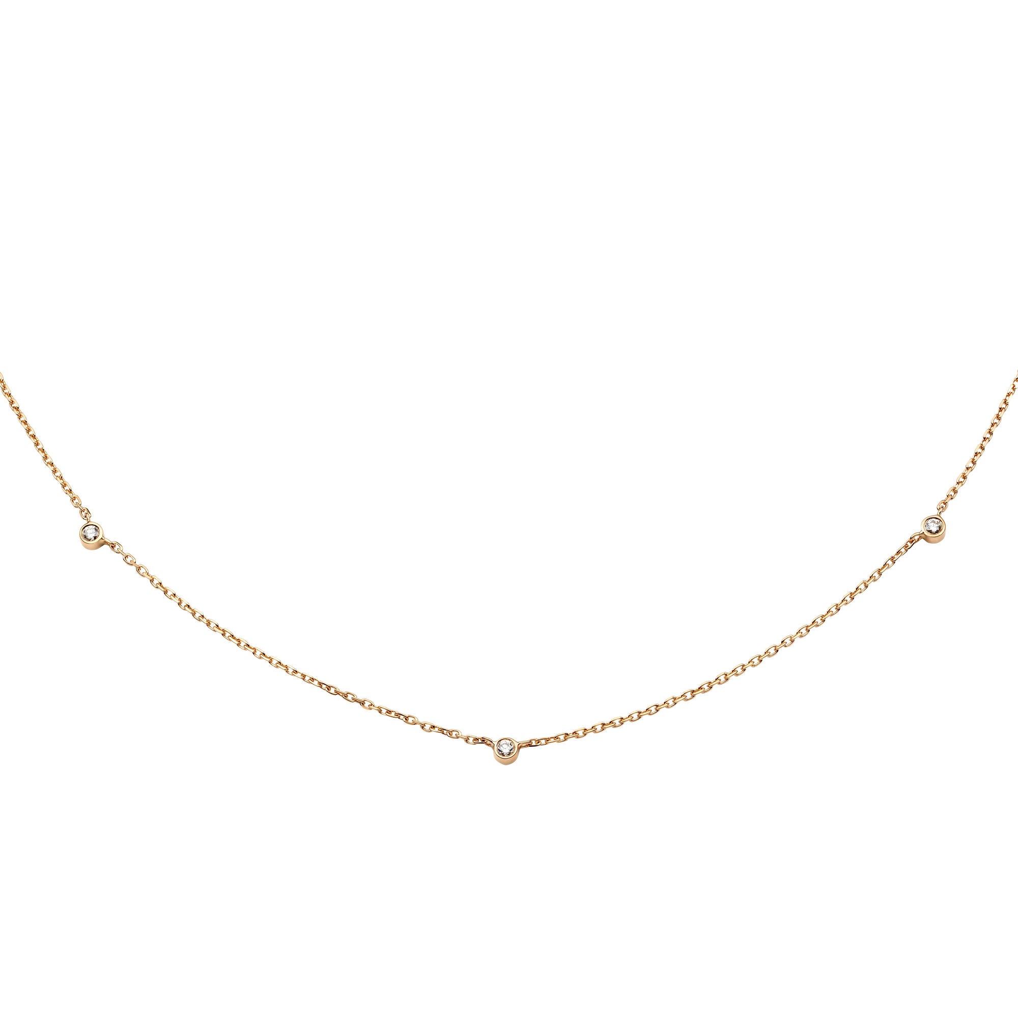 Station Diamant 14K Guld Halskæde