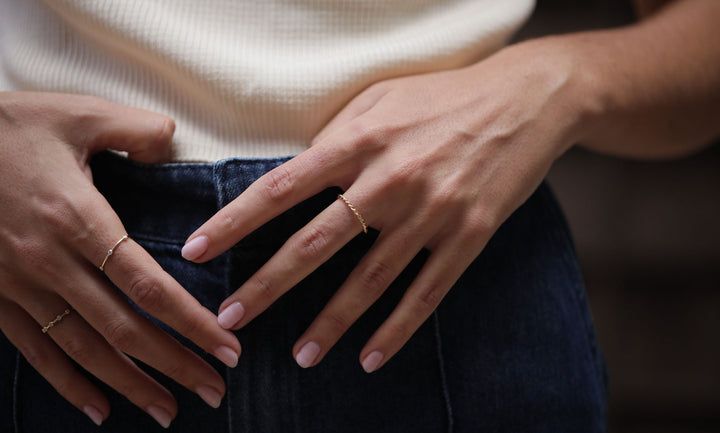 14K Whitegold Ring verdrehen