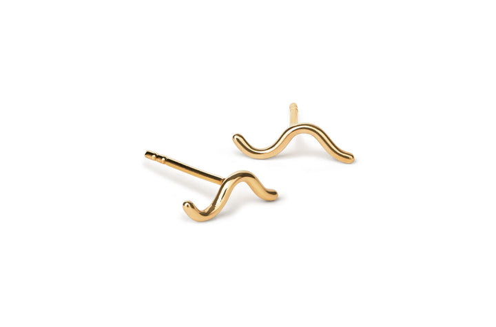 Welle 14K Gold Ohrring