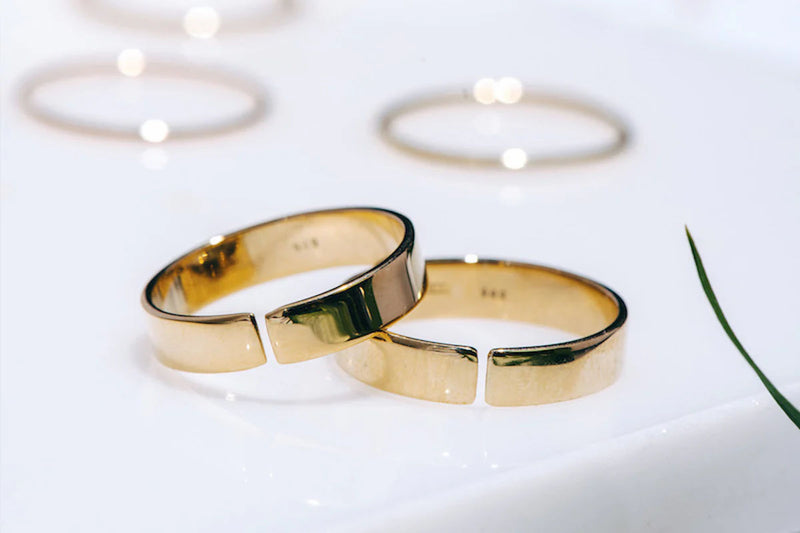Bred åben 14K Guld Ring