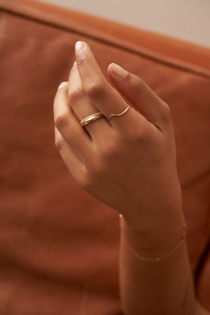 Wishbone 14K Gold Ring