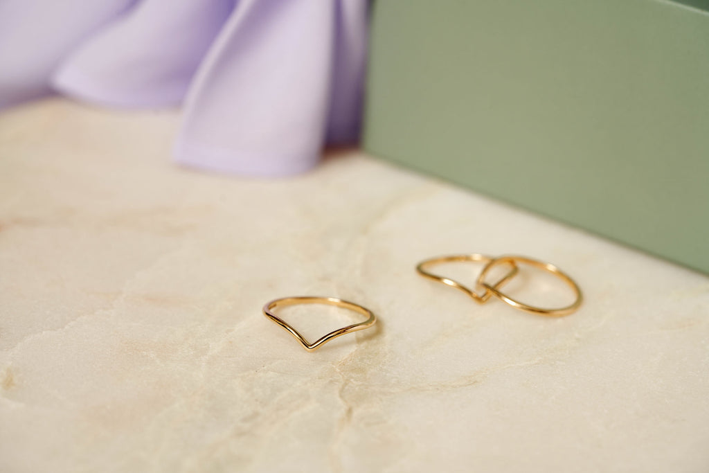 Wishbone 14K Gold Ring