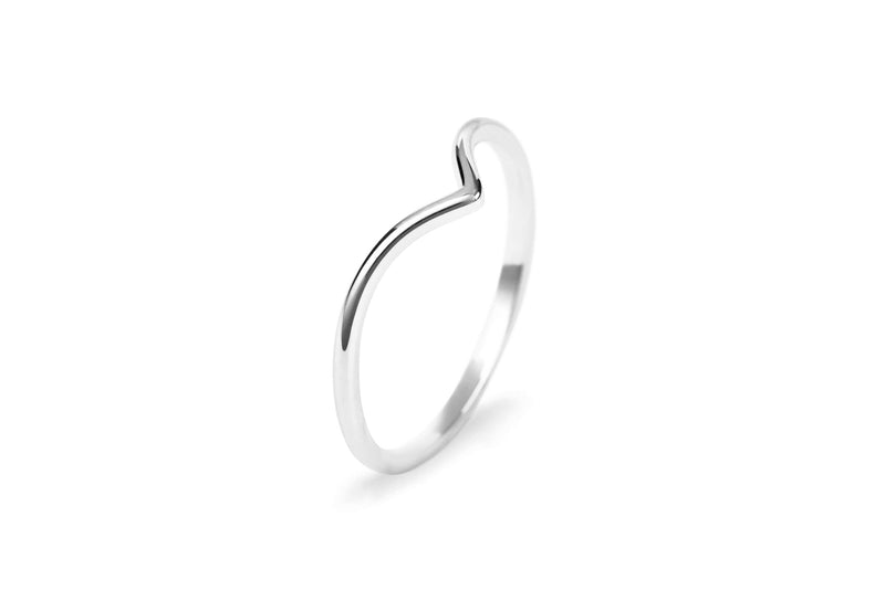 Wishbone 14K Whitegold Ring