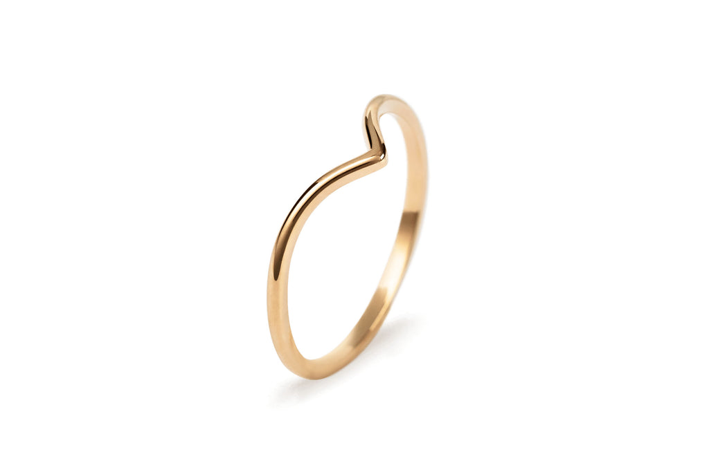 Wishbone 14K Gold Ring