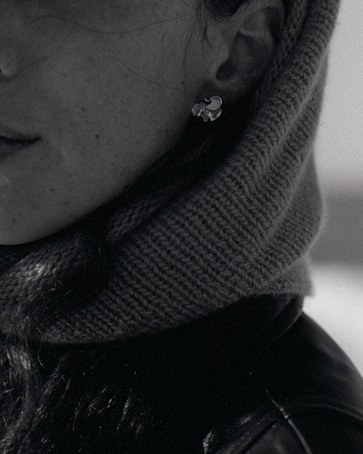 Lactuca silberne Ohrstecker