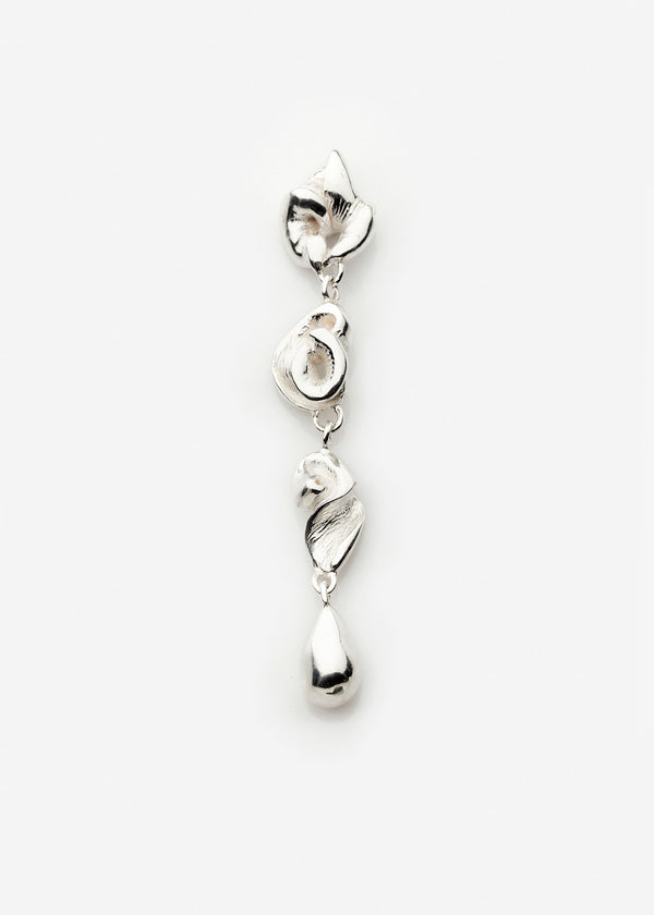 Lactuca Hanger II Silver Earring