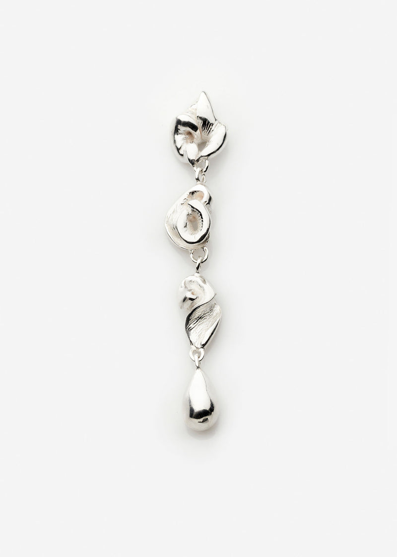 Lactuca Hanger II Silver Earring