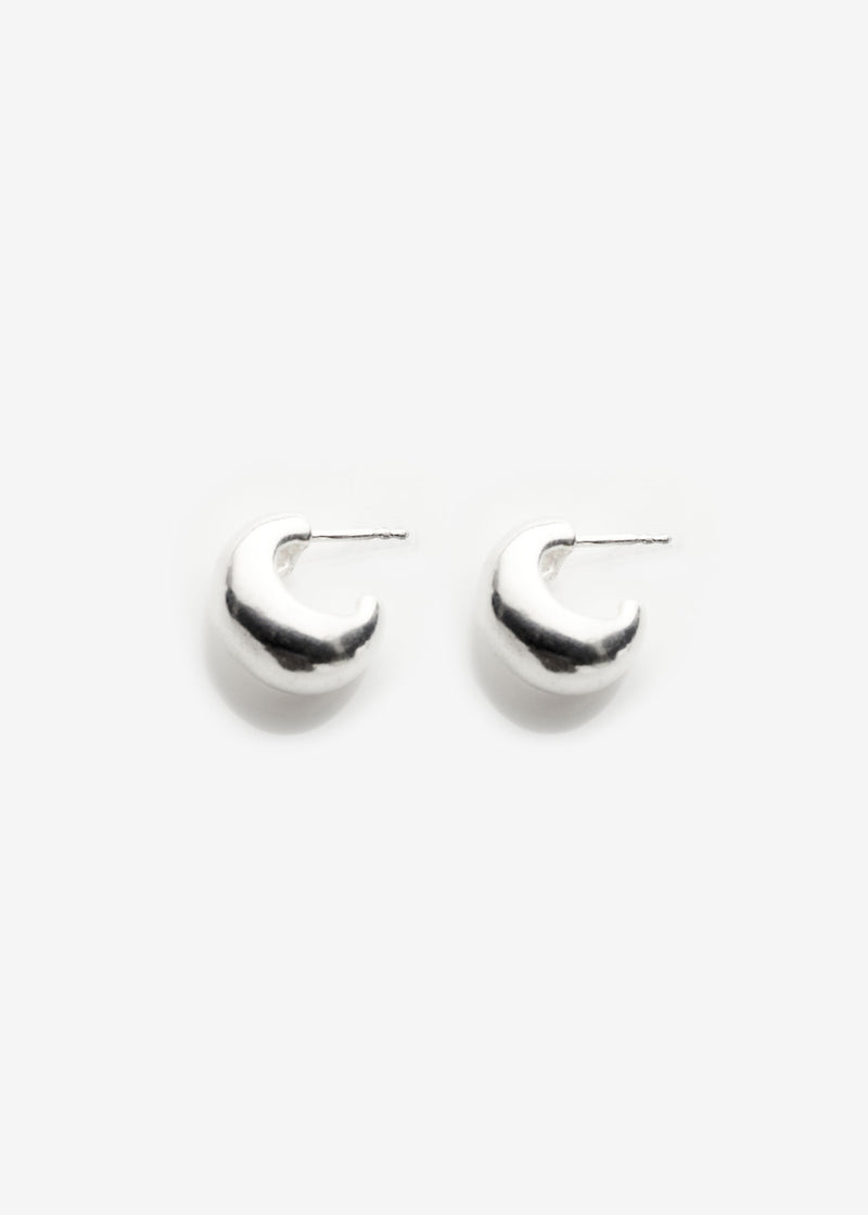 Puka I  Silver Hoops