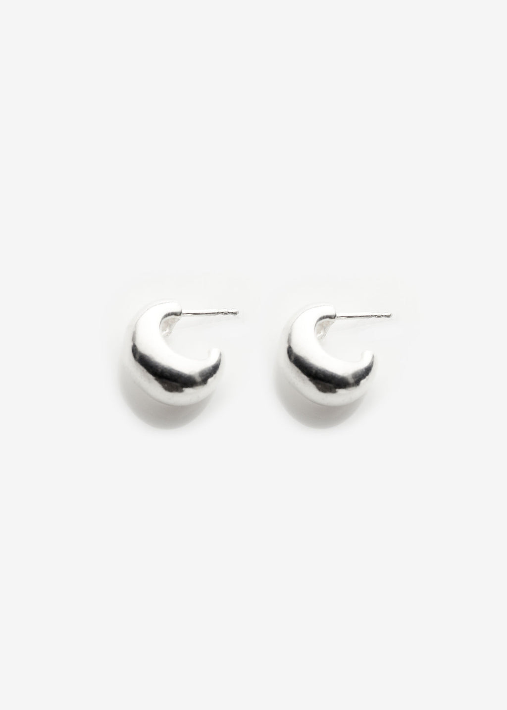 Puka II Silver Hoops