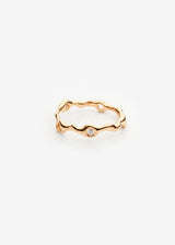 Spuma 14K Gold Ring w. Diamond