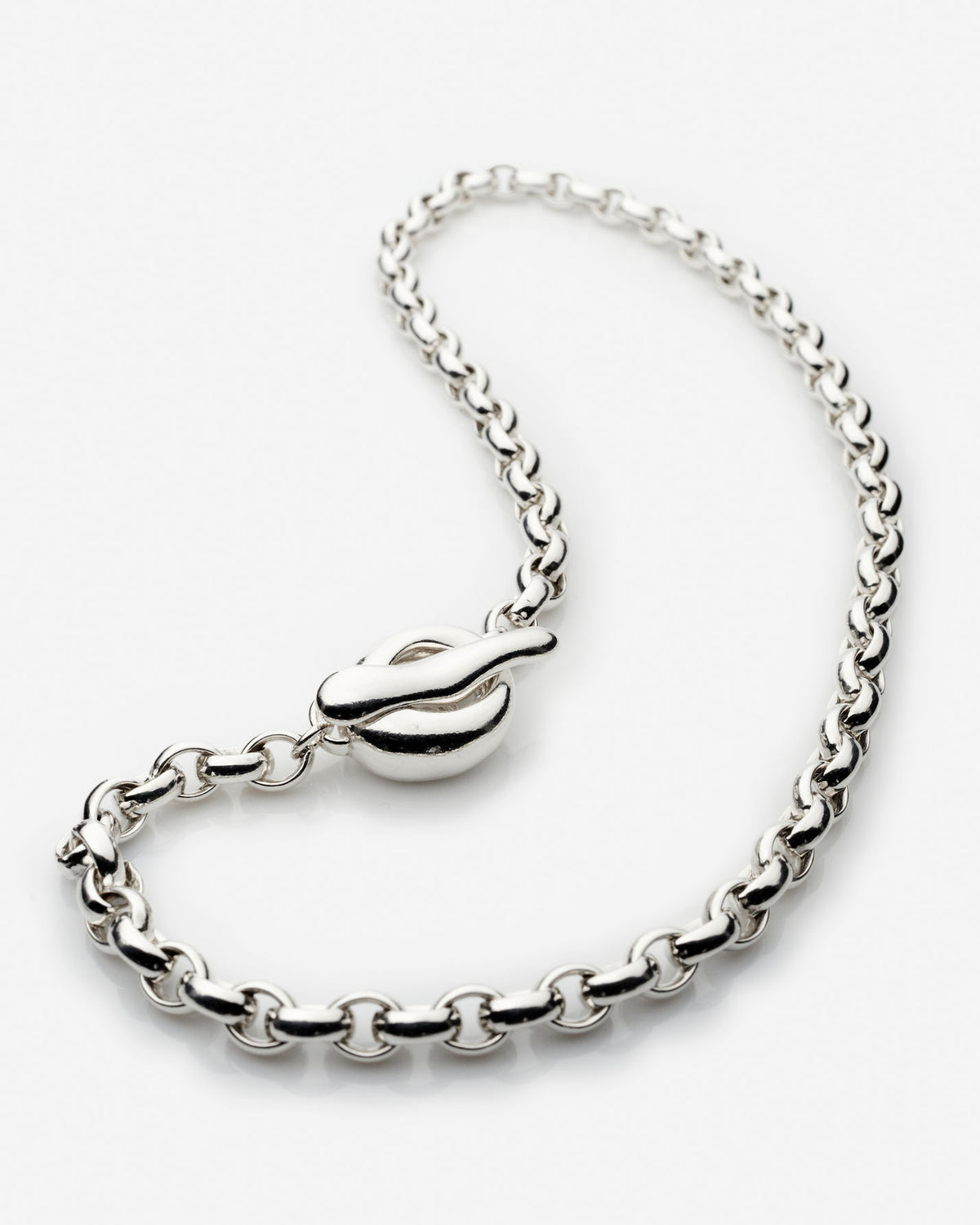 Puka Belcher Silver Necklace