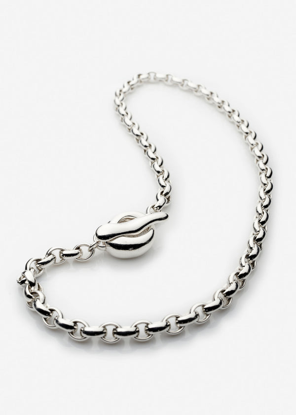 Puka Belcher Silver Necklace